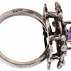 ART NOUVEAU 800 SILVER AMETHYST STONE JEWELRY RING PIC-5