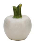 VINTAGE MATTE WHITE MARBLE APPLE PAPERWEIGHT