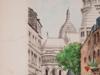 MIDCENT VIEW OF PARIS HAND COLORED ETCHING SIGNED PIC-2