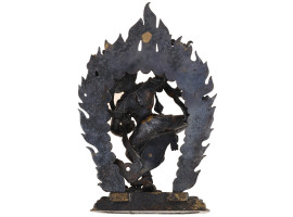 ANTIQUE SINO TIBETAN BRONZE STATUE OF YAMANTAKA