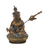 ANTIQUE GILT BRONZE GURU PADMASAMBHAVA BUDDHA STATUE PIC-0