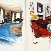 MID CENTURY ILLUSTRATION PAINTING BY ROBERT MARTIN PIC-3