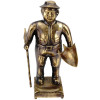 MODERN SOLID BRASS PAPERWEIGHT FIGURINE OF MAN PIC-1