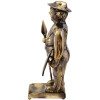 MODERN SOLID BRASS PAPERWEIGHT FIGURINE OF MAN PIC-2