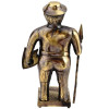 MODERN SOLID BRASS PAPERWEIGHT FIGURINE OF MAN PIC-3