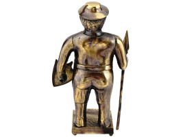 MODERN SOLID BRASS PAPERWEIGHT FIGURINE OF MAN