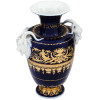 ANTIQUE ENGLISH COBALT BLUE GILT PORCELAIN VASE PIC-0