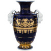 ANTIQUE ENGLISH COBALT BLUE GILT PORCELAIN VASE PIC-1