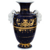 ANTIQUE ENGLISH COBALT BLUE GILT PORCELAIN VASE PIC-3