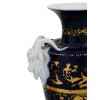 ANTIQUE ENGLISH COBALT BLUE GILT PORCELAIN VASE PIC-6