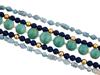 VINTAGE COMPOSITE AND GEMSTONES BEADED JEWELRY PIC-3