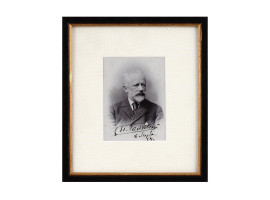 RUSSIAN PHOTO OF PYOTR TCHAIKOVSKY WITH AUTOGRAPH