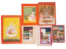 ANTIQUE INDIAN MUGHAL EMPIRE MINIATURE PAINTINGS