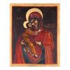 ANTIQUE RUSSIAN ORTHODOX VLADIMIR MOTHER OF GOD ICON PIC-0