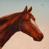MID CENTURY AMERICAN HORSE PAINTING BY C. CARSON PIC-3