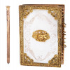 ANTIQUE GILT BRONZE AND MOTHER OF PEARL NOTEBOOK PIC-2