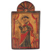 ANTIQUE MEXICAN ICON RETABLO OF ST. PETER WITH KEYS PIC-0