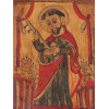ANTIQUE MEXICAN ICON RETABLO OF ST. PETER WITH KEYS PIC-1