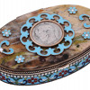 RUSSIAN GILT SILVER ENAMEL TRINKET BOX WITH COIN PIC-0