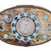 RUSSIAN GILT SILVER ENAMEL TRINKET BOX WITH COIN PIC-2