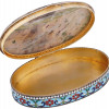 RUSSIAN GILT SILVER ENAMEL TRINKET BOX WITH COIN PIC-4