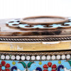 RUSSIAN GILT SILVER ENAMEL TRINKET BOX WITH COIN PIC-5