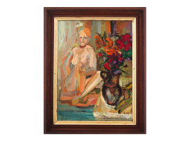 RUSSIAN DOUBLE SIDED NUDE PAINTING BY ABRAHAM MANIEVICH