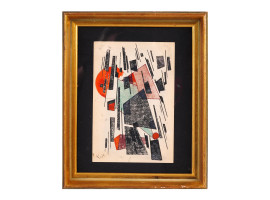 RUSSIAN MIXED MEDIA PAINTING BY KAZIMIR MALEVICH