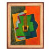 CUBIST OIL PAINTING BY JUAN GRIS AFTER P PICASSO PIC-0