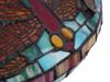 TIFFANY STYLE LEADED GLASS DRAGONFLY TABLE LAMP PIC-8