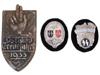 WWII NAZI GERMAN WAFFEN SS SA SHIELDS AND PLAQUE PIC-0