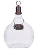 ENGLISH SILVER MOUNTED ETCHED GLASS DECANTER W TAG PIC-2