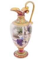 ANTIQUE ROYAL VIENNA CUPIDS PORCELAIN VASE EWER