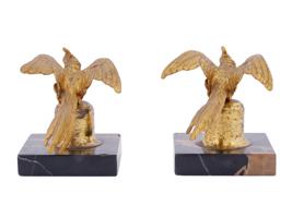 VINTAGE BRASS EAGLE FIGRUINE BOOKENDS