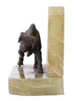 VINTAGE BRONZE BULL FIGURE BOOKEND