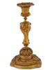 ANTIQUE FRENCH ROCOCO GILT BRONZE CANDLESTICK PIC-1