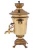 ANTIQUE RUSSIAN BRASS SAMOVAR ON FOUR FEET PIC-1