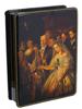 LARGE RUSSIAN LACQUER BOX THE UNEQUAL MARRIAGE PIC-0