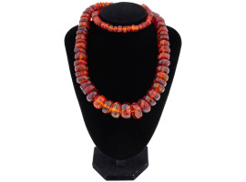 1970S LITHUANIAN DESIGNER AMBER BEADED NECKLACE