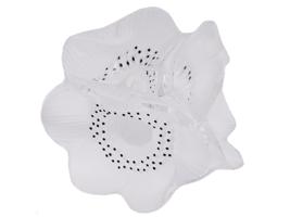 LALIQUE PARIS ANEMONE FLOWER GLASS CANDLE HOLDER