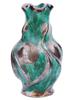 WILHELM SCHILLER SON STERLING INLAY PORCELAIN VASE PIC-2