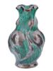 WILHELM SCHILLER SON STERLING INLAY PORCELAIN VASE PIC-1