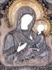 RUSSIAN TIKHVIN MOTHER OF GOD ICON IN SILVER OKLAD PIC-5