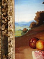 LARGE FRUIT STILL LIFE OIL PAINTING FRAMED