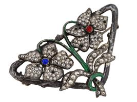 ART DECO AMERICAN STERLING SILVER JEWELRY BROOCH