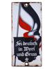 WWII GERMAN PROPAGANDA ENAMEL STREET SIGN PIC-0