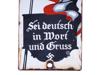 WWII GERMAN PROPAGANDA ENAMEL STREET SIGN PIC-2