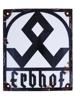 WWII NAZI GERMAN RUNA OTAL INSIGNIA ENAMEL IRON SIGN PIC-0