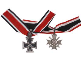 WWII NAZI GERMAN KNIGHTS CROSS AND WAR MERIT CROSS