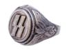 WWII NAZI GERMAN WAFFEN SS RUNES SIGNET RING PIC-1